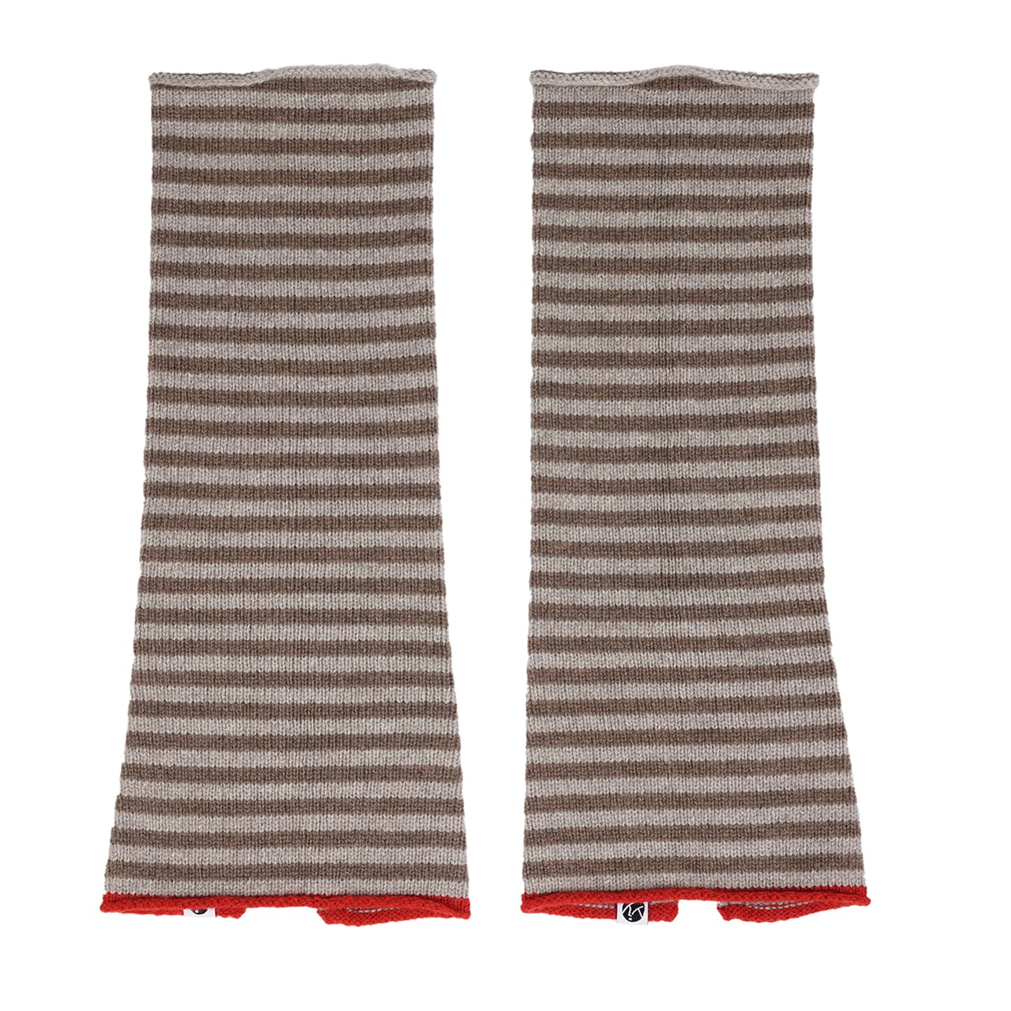WOOL STRIPE ANKLE WARMER / WARM GREY (STRIPE)