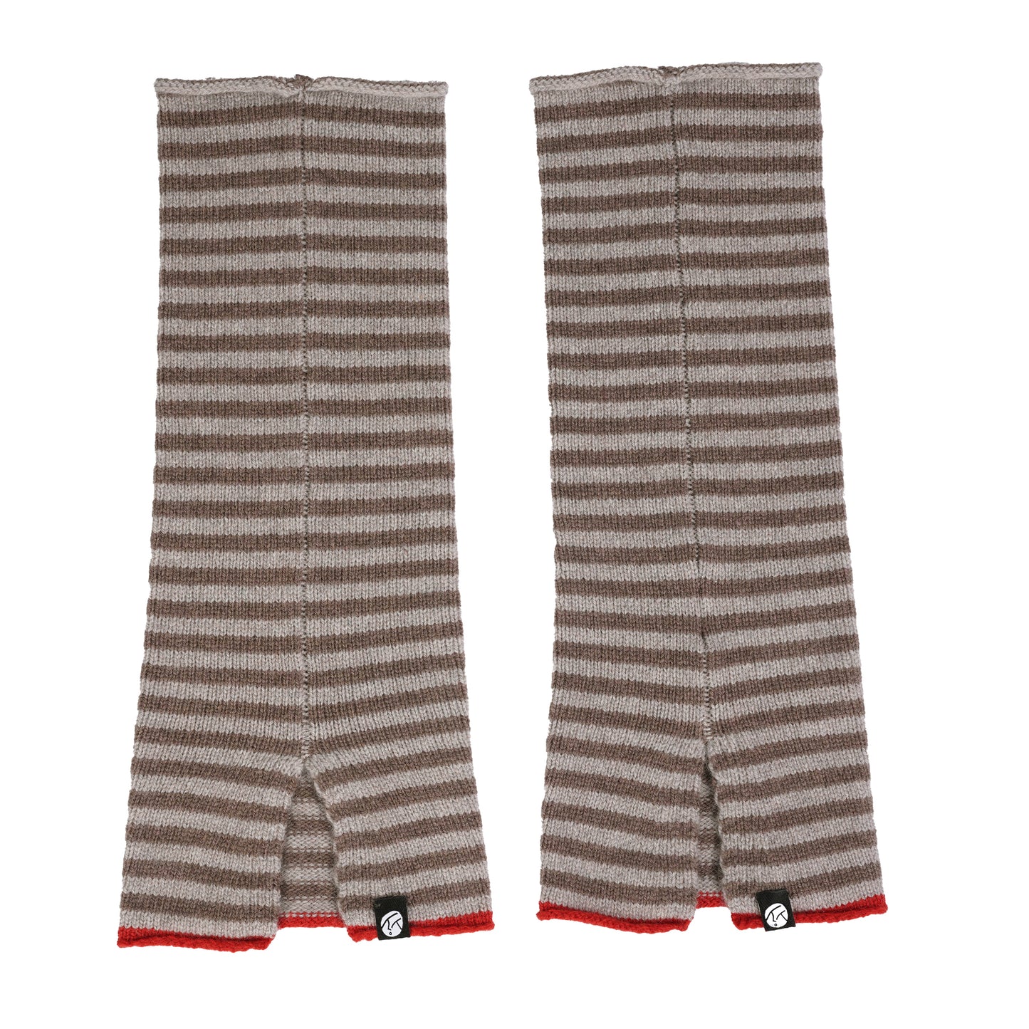 WOOL STRIPE ANKLE WARMER / WARM GREY (STRIPE)