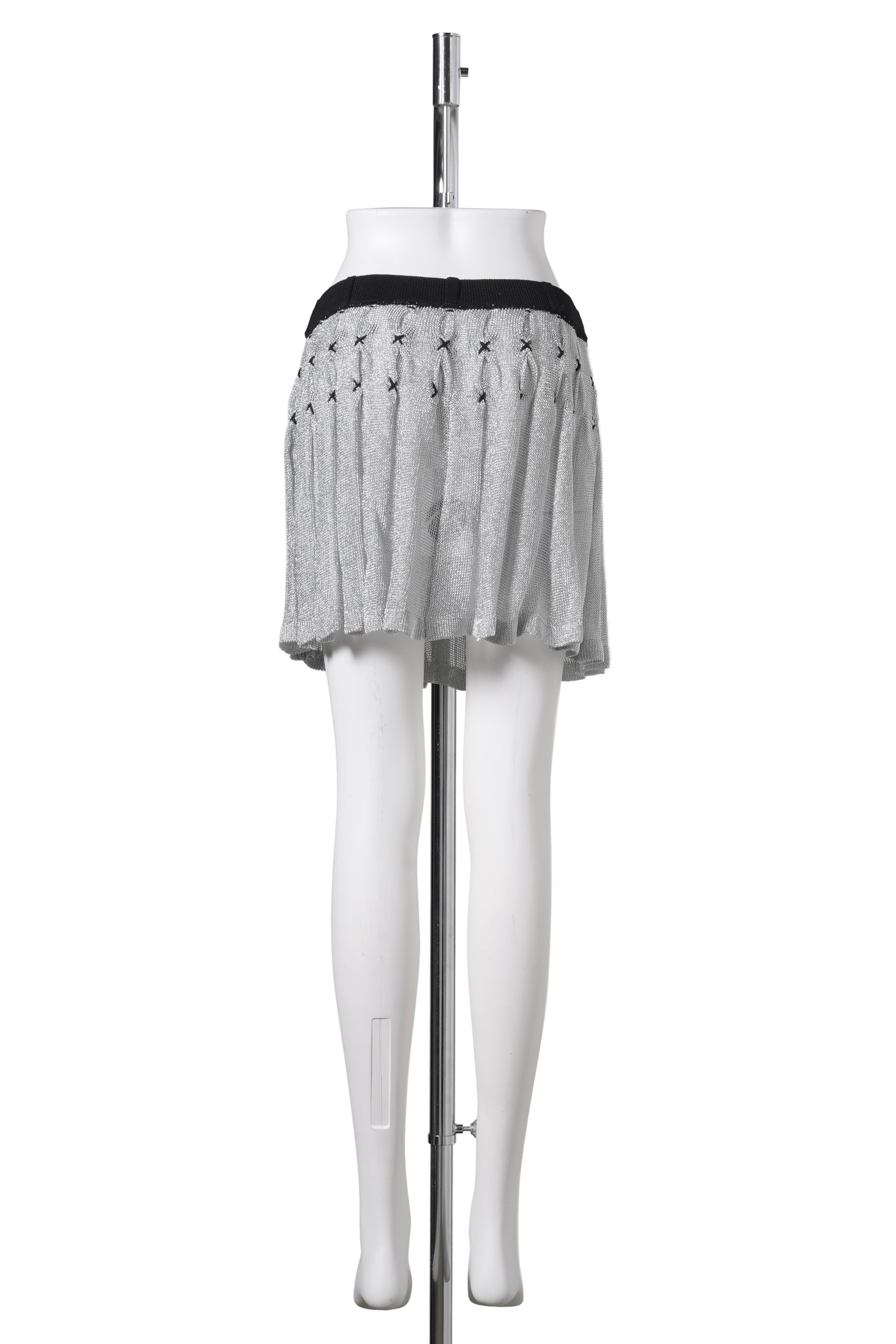 MERCURY PLEATED MINI SKIRT / SILVER
