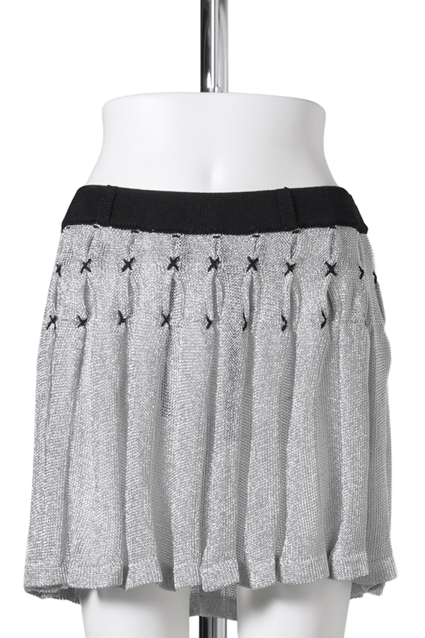 MERCURY PLEATED MINI SKIRT / SILVER