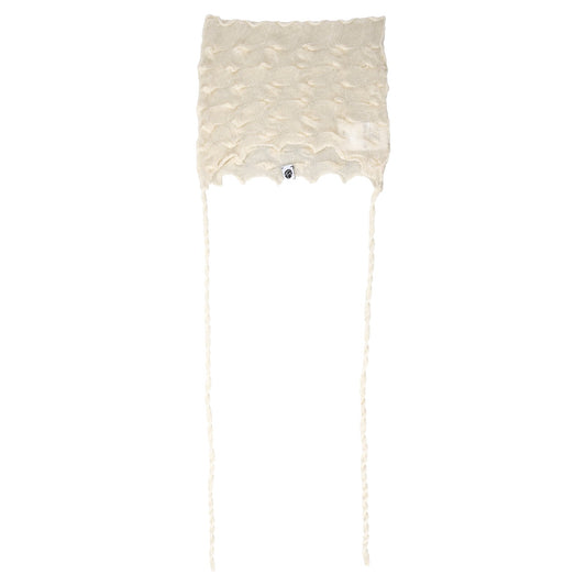 BORLOR MEOW BEANIE WITH STRINGS / IVORY