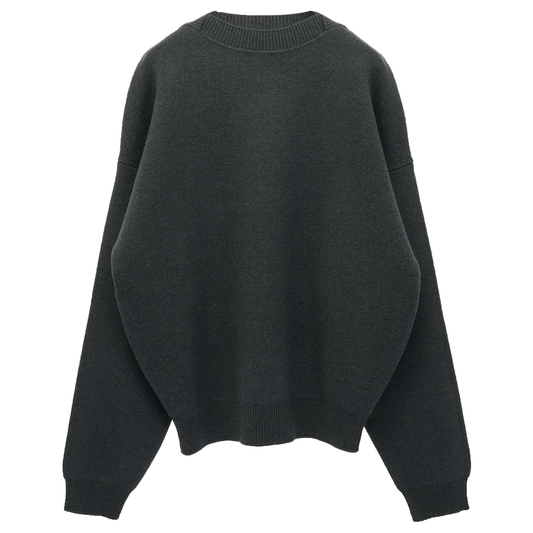 ETERNAL MERINO KNIT CREWNECK / 969:BLACK HEATHER