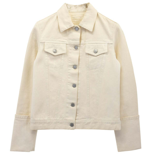 EXTRA SLEEVE DENIM JACKET / WHITE