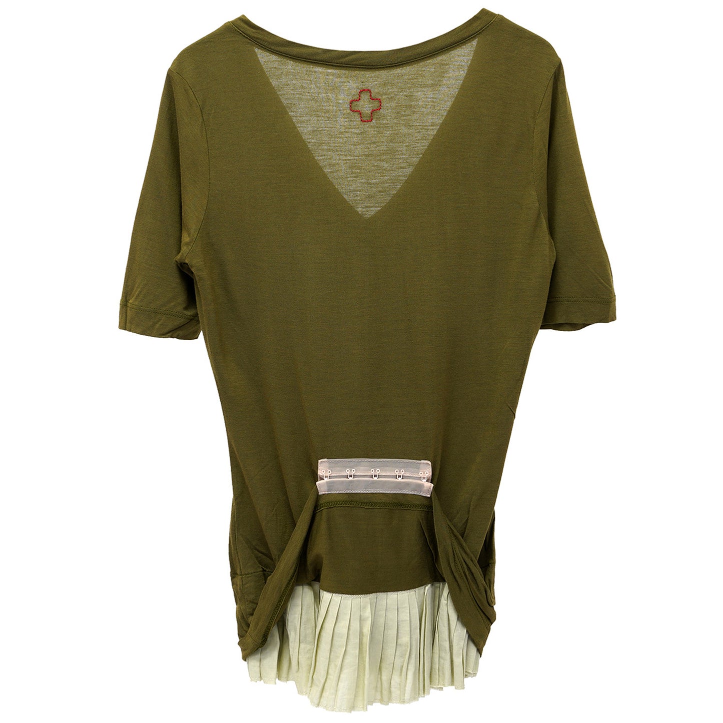 V-NECK T-SHIRT / KHAKI