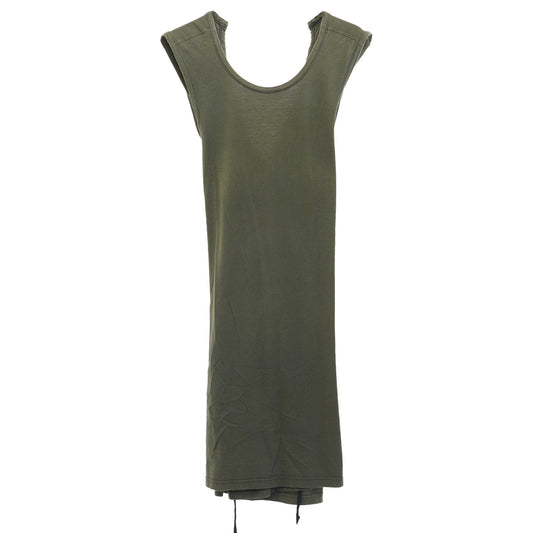 LAYERED SLEEVELESS DRESS / KHAKI