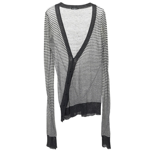 STRIPE CARDIGAN / BLACK&WHITE