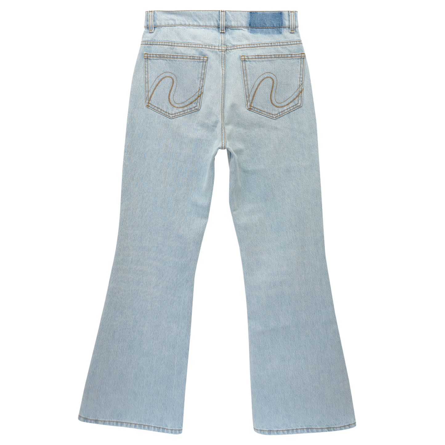 UNISEX DISTRESSED DENIM PANTS / LIGHT BLUE