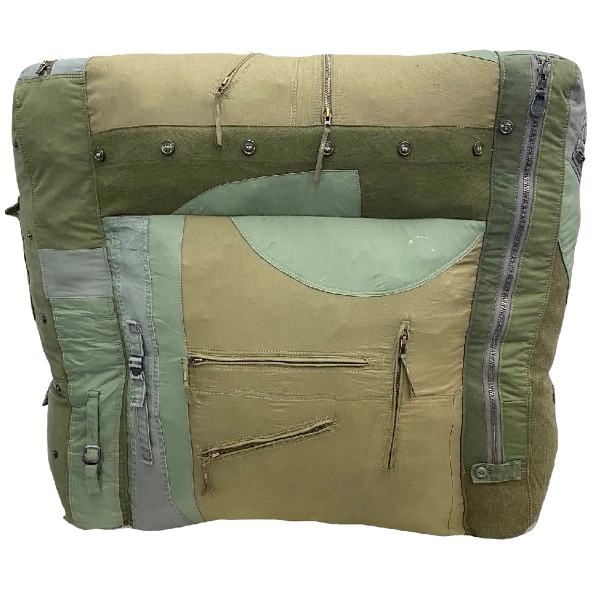 VINTAGE MILITARY LOUNGE CHAIR , 2022 / RECYCLED TEXTILES