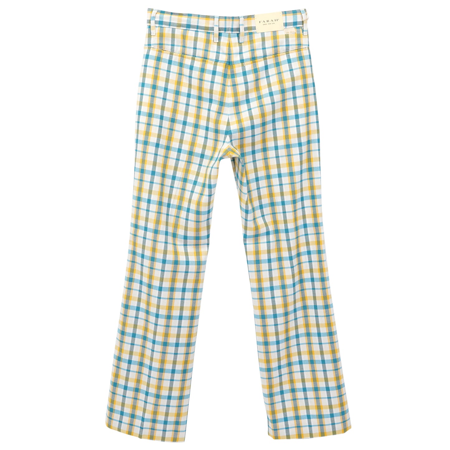 FLARE PANTS SOUVENIR CHECK / GREEN