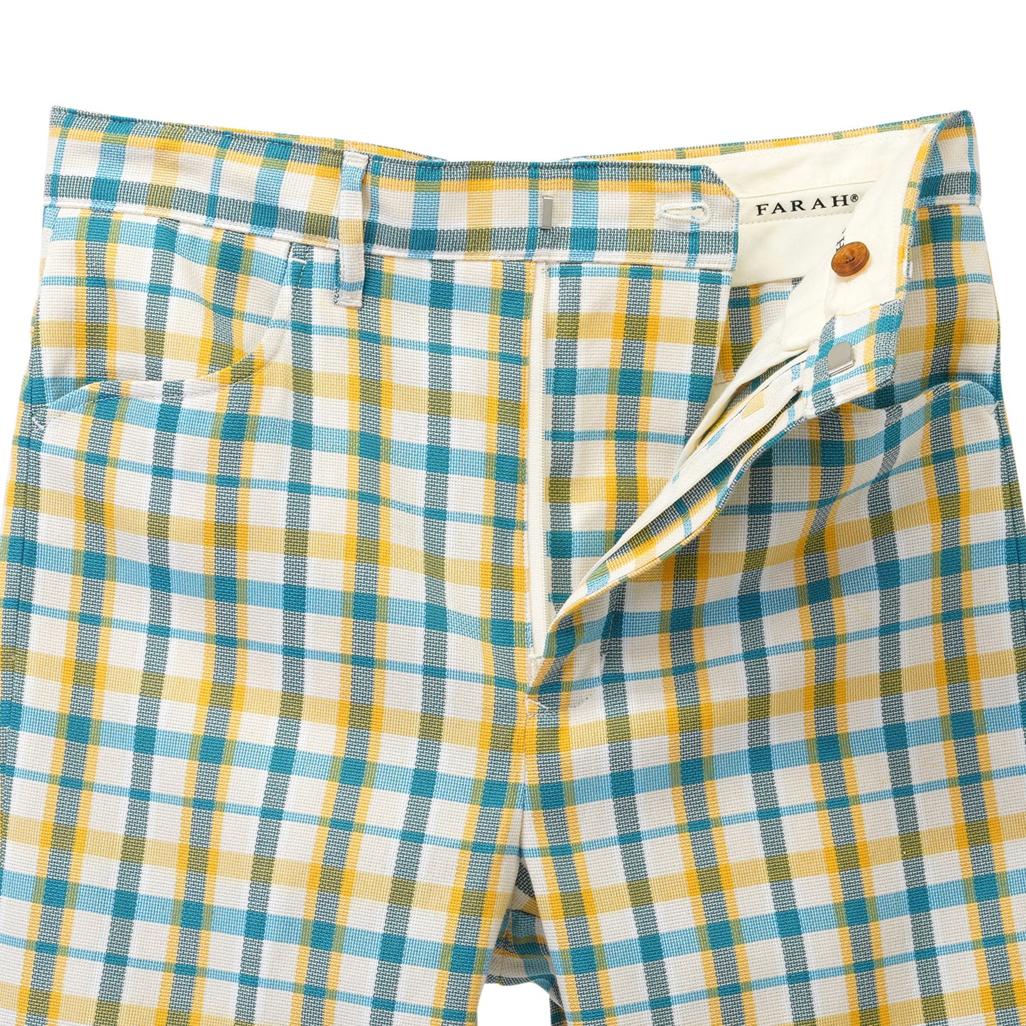 FLARE PANTS SOUVENIR CHECK / GREEN