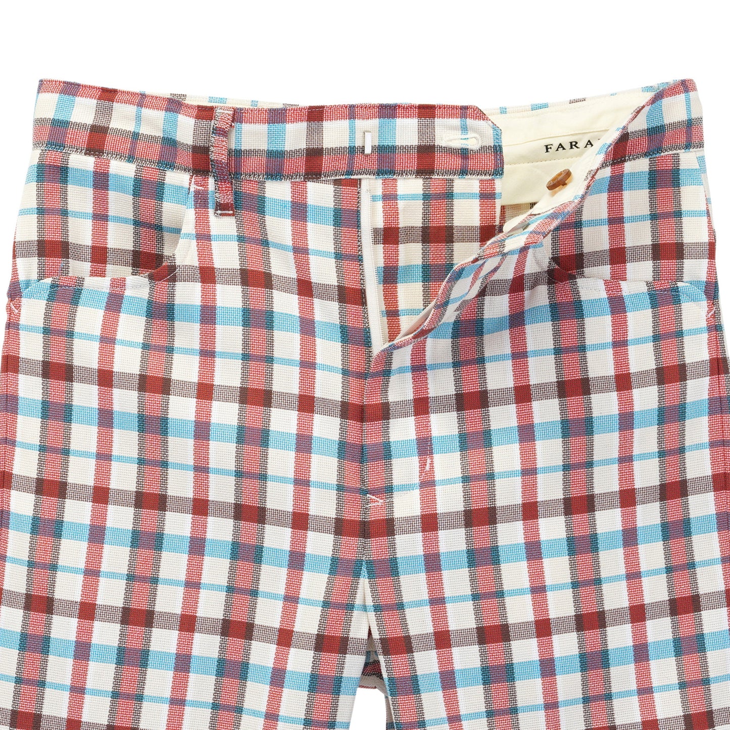 FLARE PANTS SOUVENIR CHECK / RED