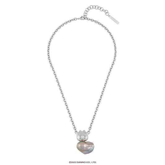 BAD BADTZU-MARU PET PEARL NECKLACE / PALLADIUM