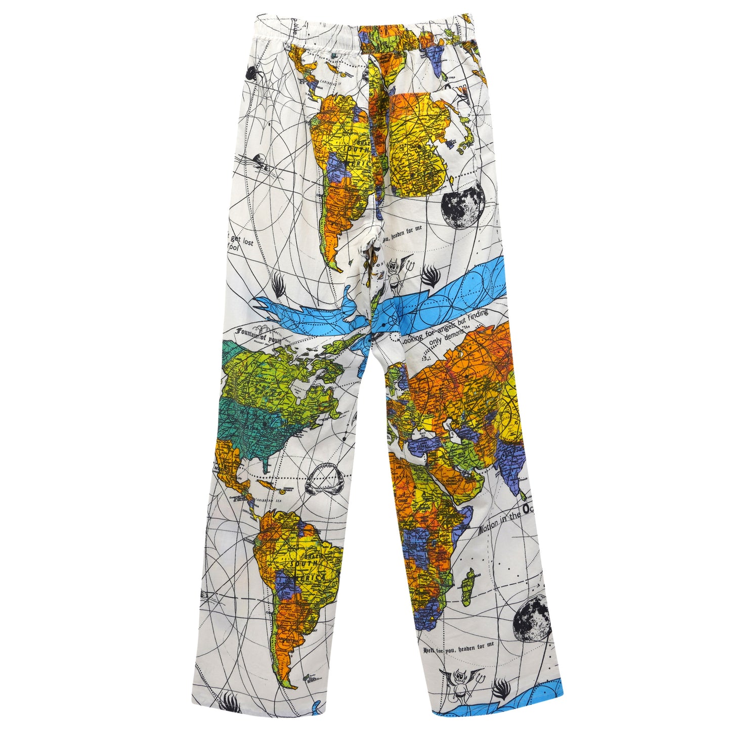 Dr.Woo DW_PAJAMA PANTS/WORLD MAP / WHITE